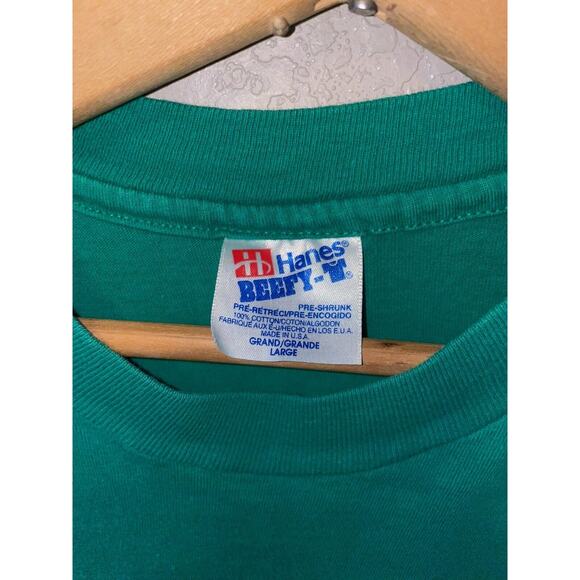 Vintage American Legion Baseball Shirt Reynolds Norman #18 Green Tee 90s L Large - Picture 5 of 9